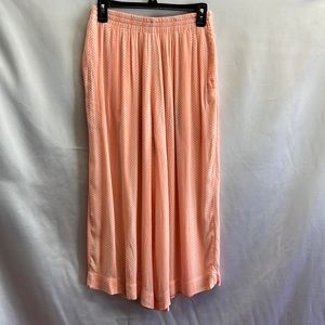 Wide Leg Anthropologie Maeve Blush and White Cropped Pants Size X-Small
